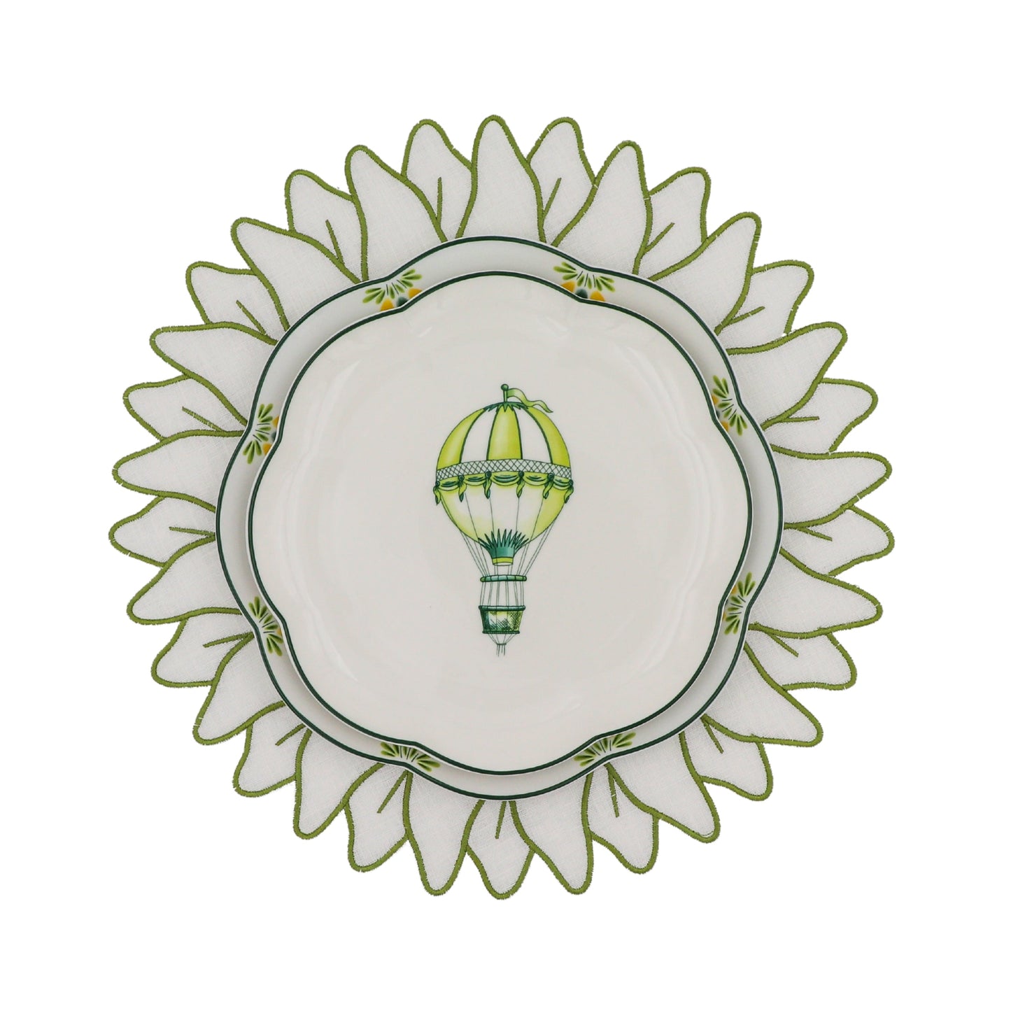 Valensole Lavender Scalloped Dinner Plate - Set of 4 (+1 Bonus Plate)