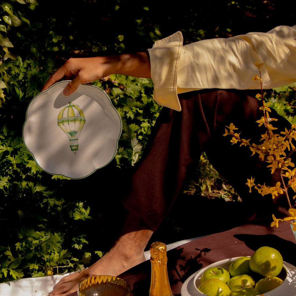 Valensole Lavender Scalloped Starter Plate - Case of 12 Plates (+3 Bonus Plates)