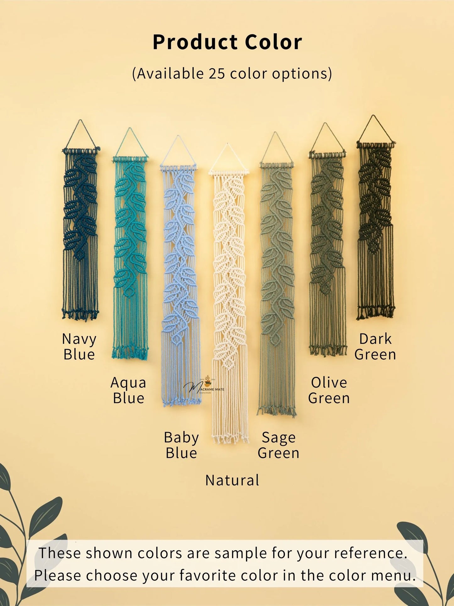 Vela Blue Green Macrame Wall Hangings