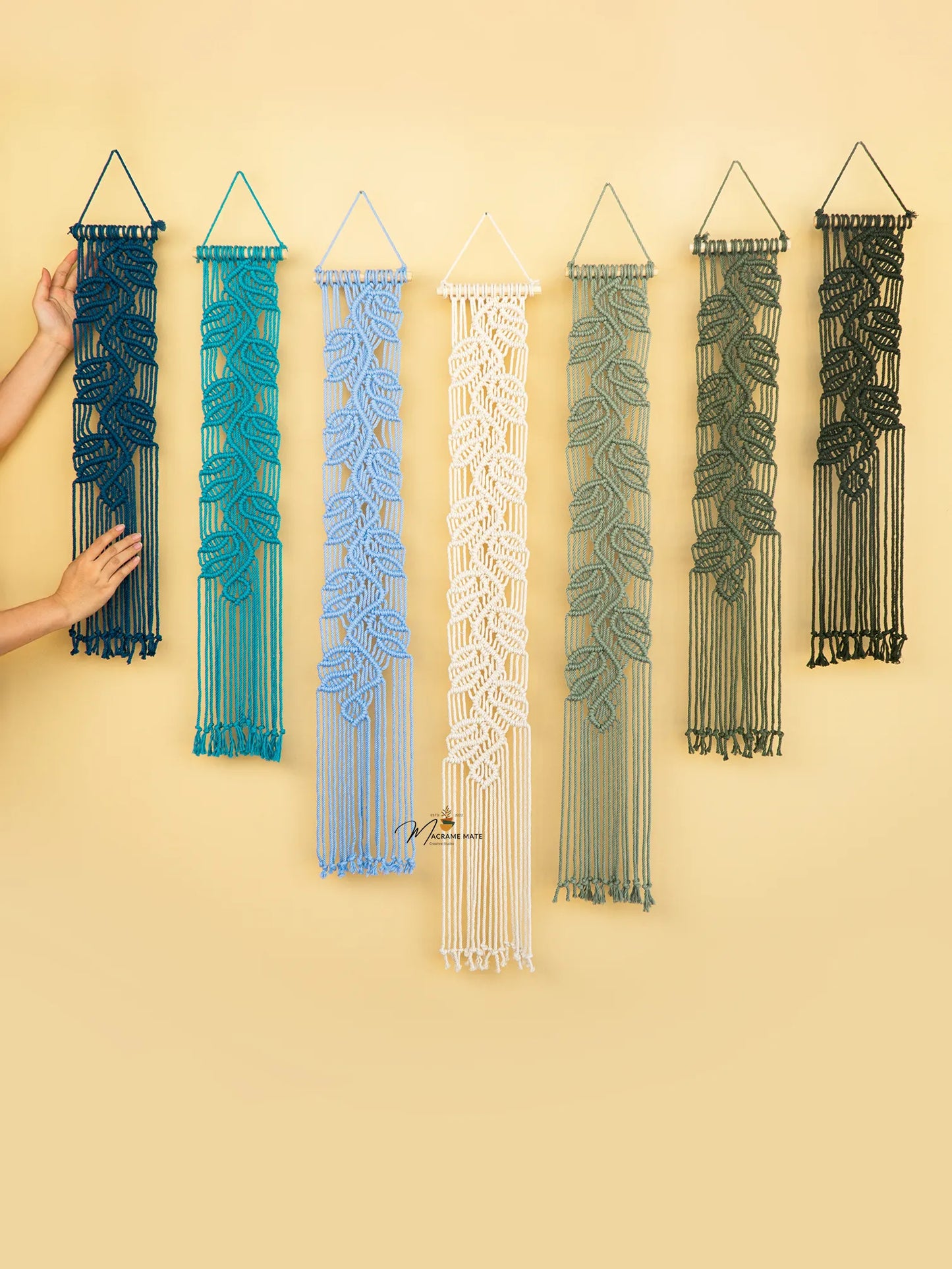 Vela Blue Green Macrame Wall Hangings