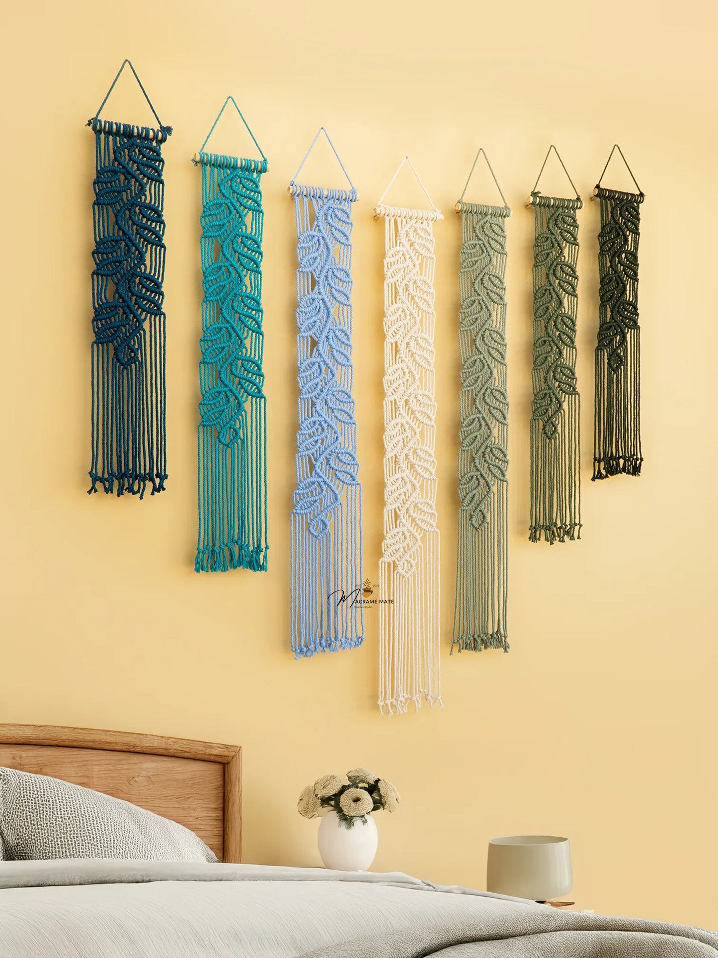 Vela Blue Green Macrame Wall Hangings
