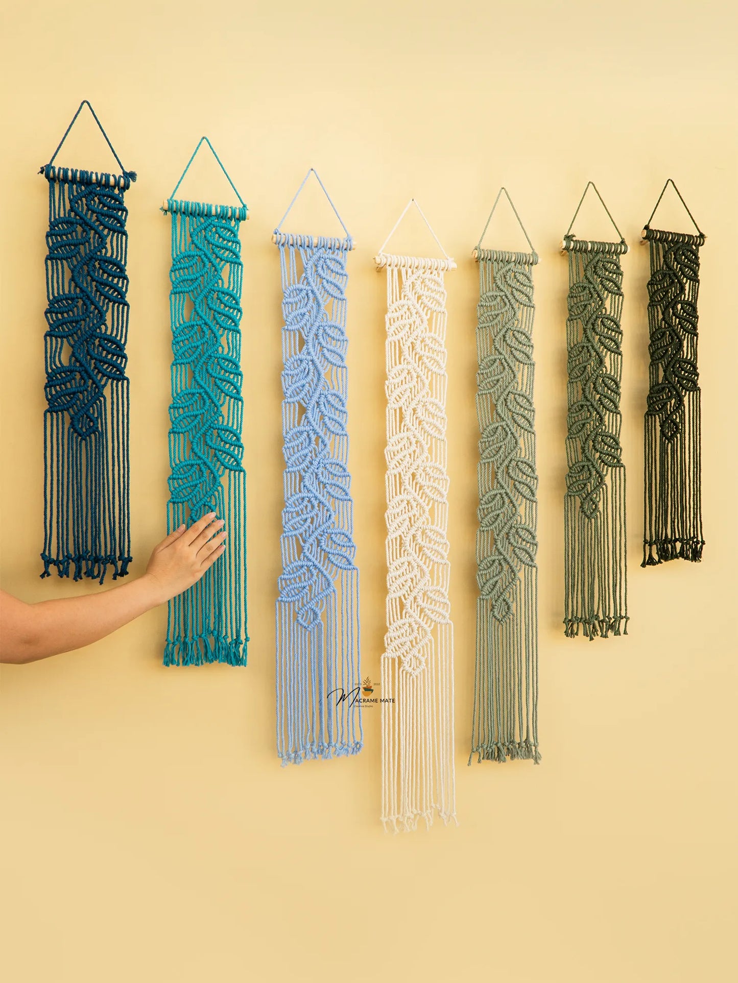 Vela Blue Green Macrame Wall Hangings