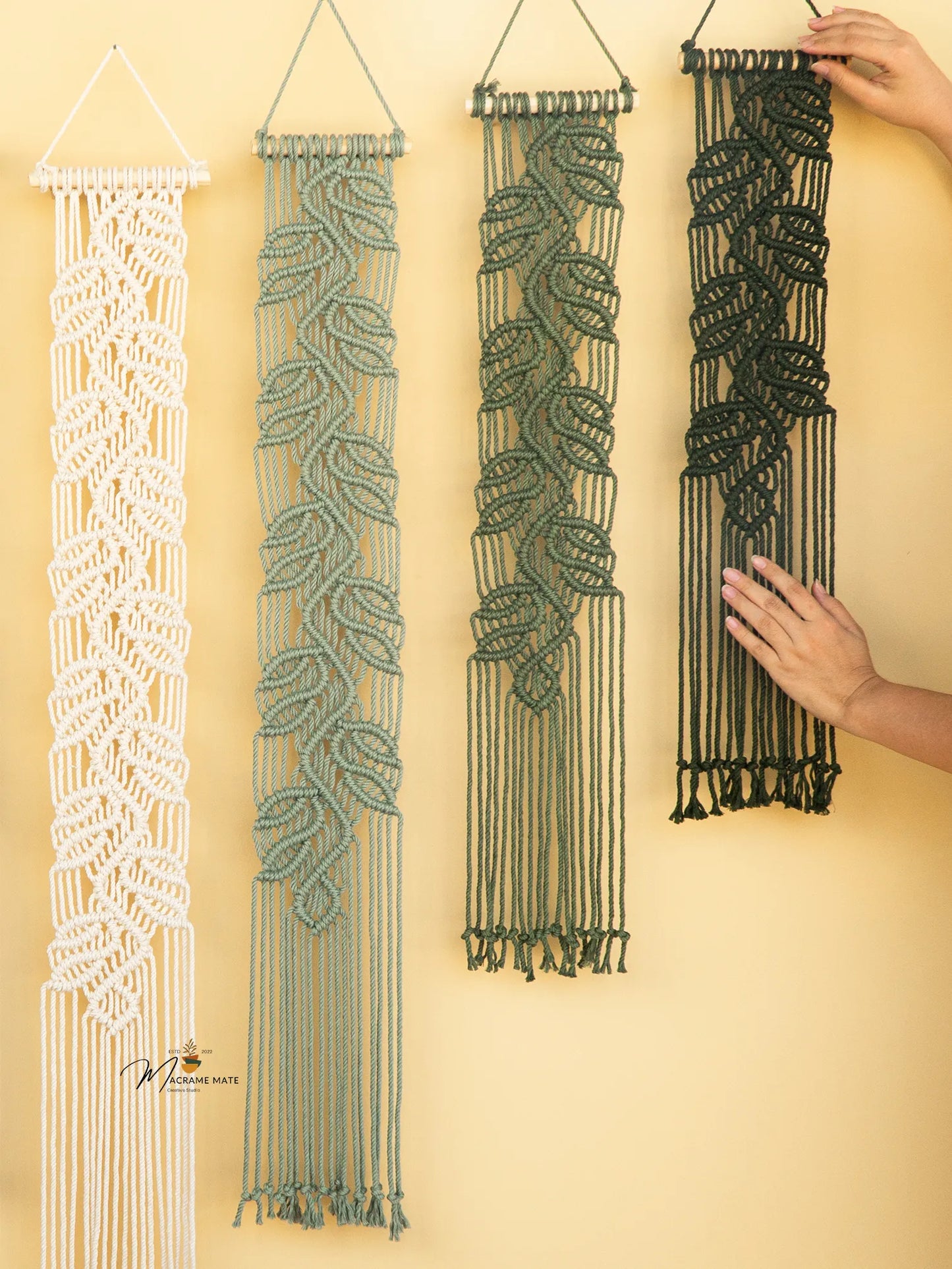 Vela Blue Green Macrame Wall Hangings