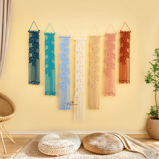Vela Blue Pink Macrame Wall Hangings