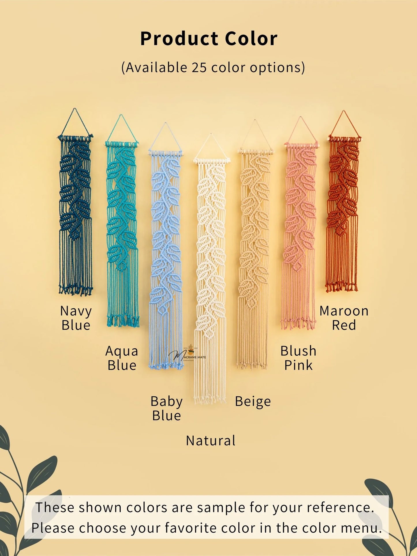 Vela Blue Pink Macrame Wall Hangings