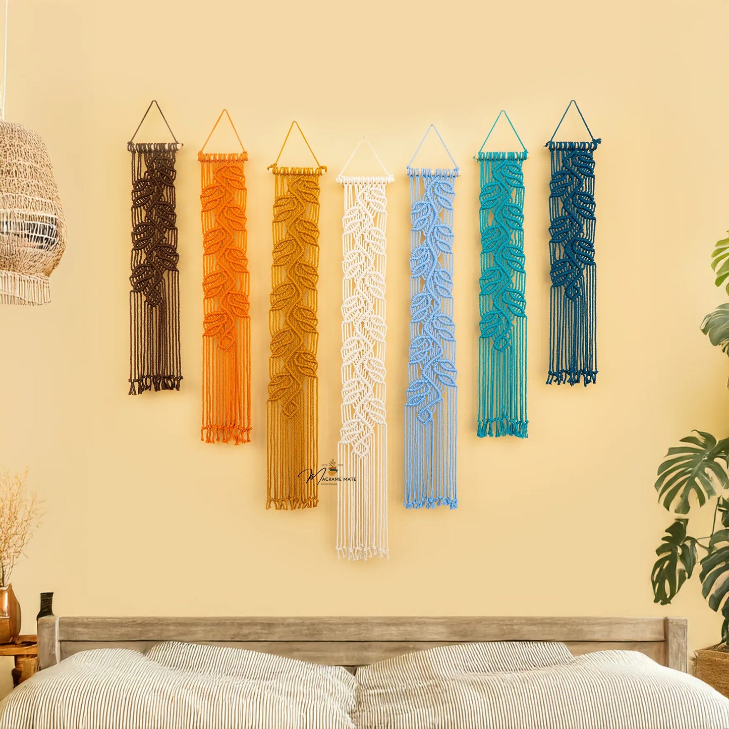 Vela Earth Blue Macrame Wall Hangings