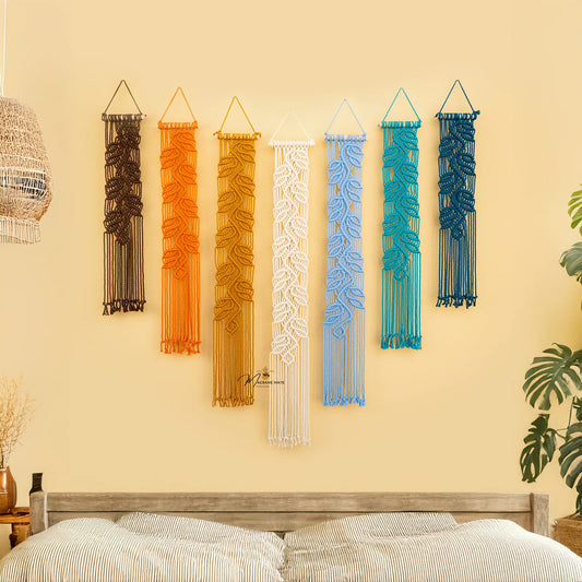 Vela Earth Blue Macrame Wall Hangings