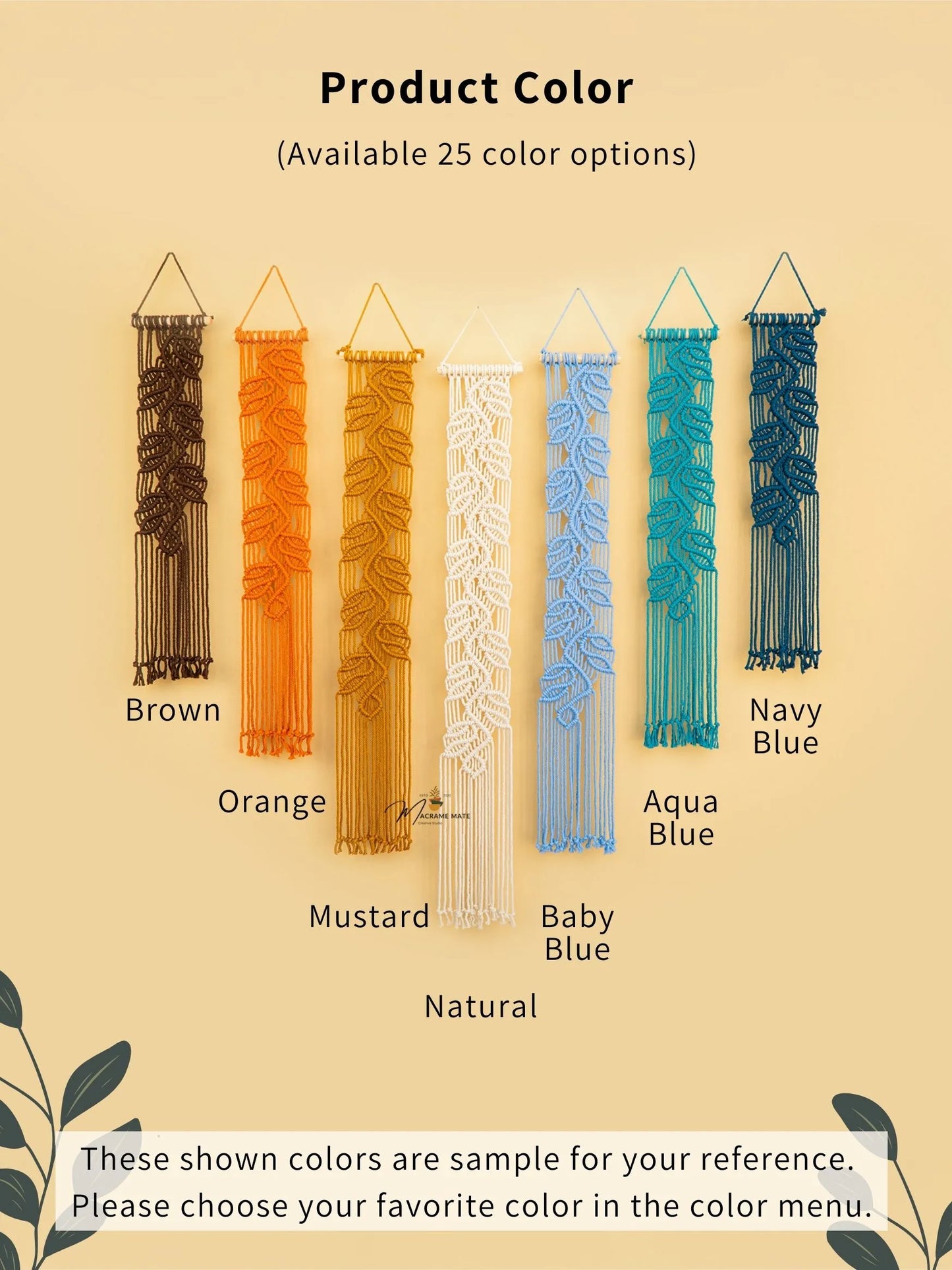 Vela Earth Blue Macrame Wall Hangings