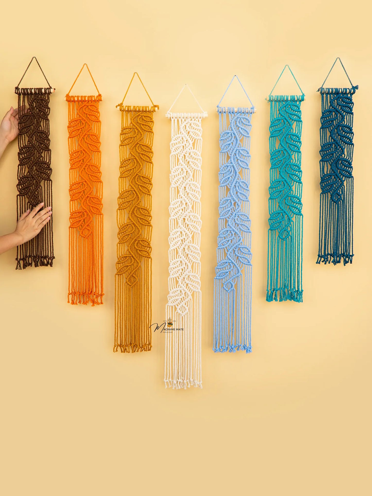 Vela Earth Blue Macrame Wall Hangings