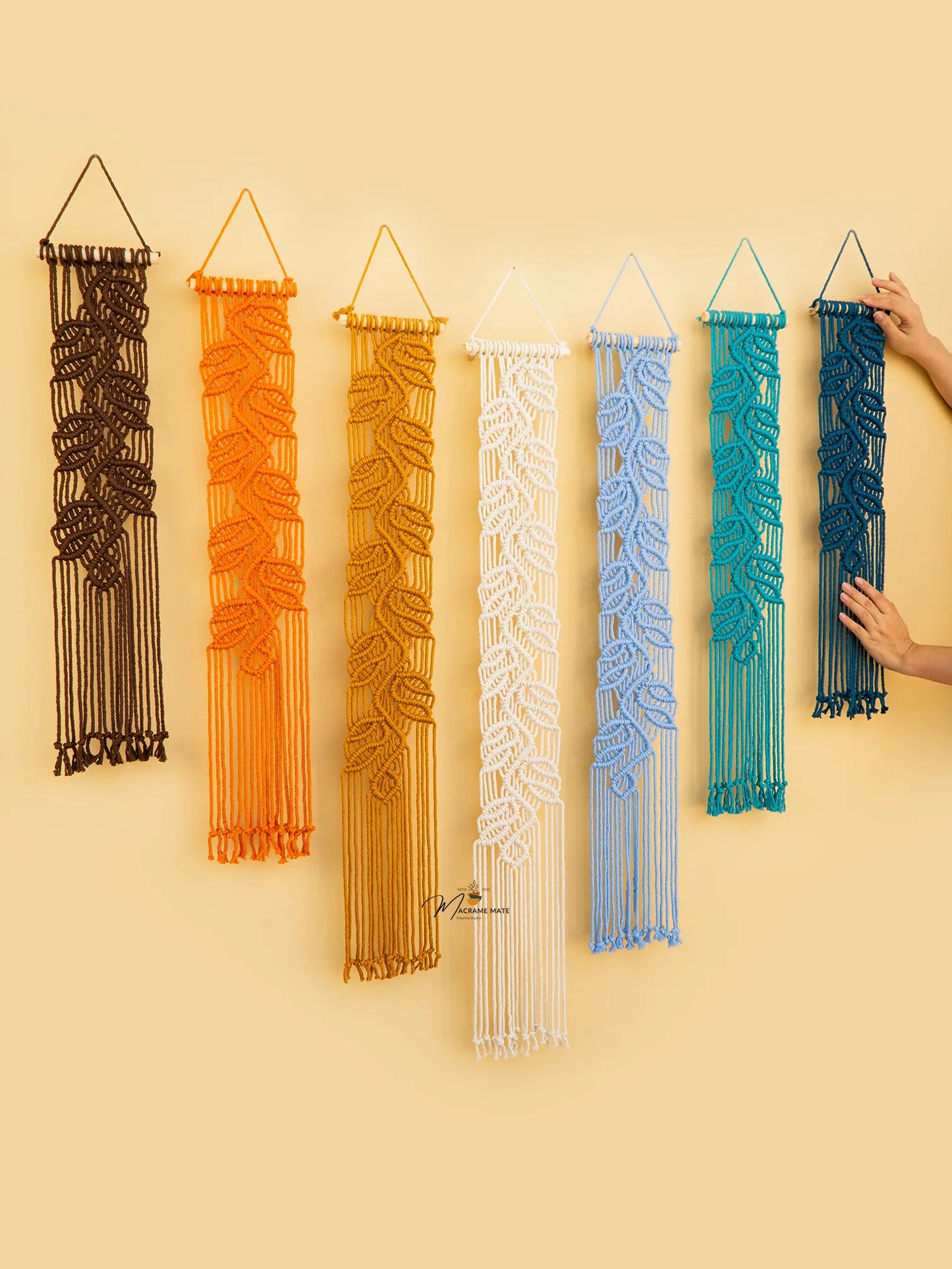 Vela Earth Blue Macrame Wall Hangings