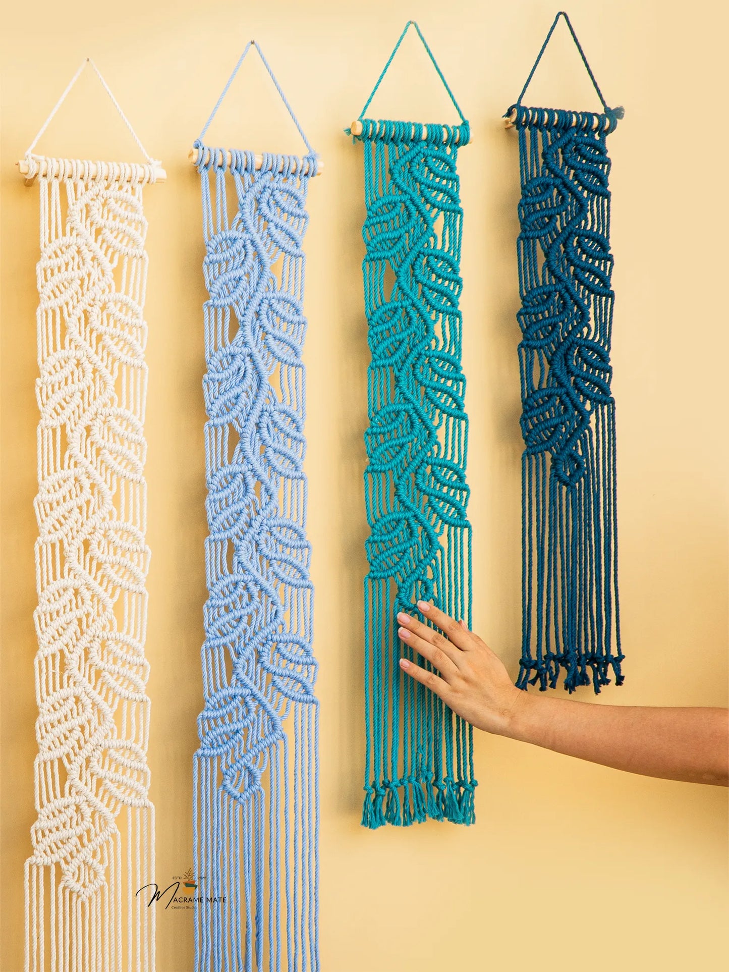 Vela Earth Blue Macrame Wall Hangings