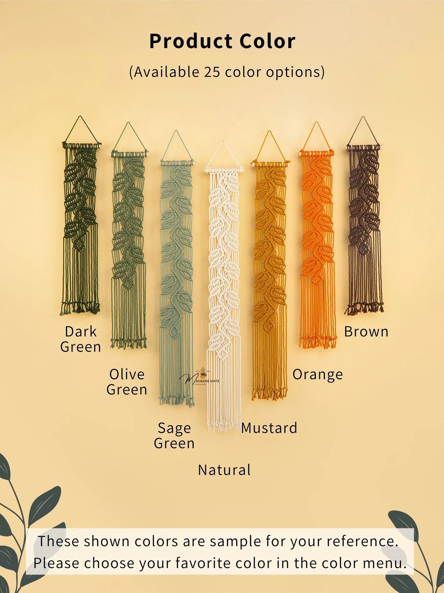 Vela Green Earth Macrame Wall Hangings