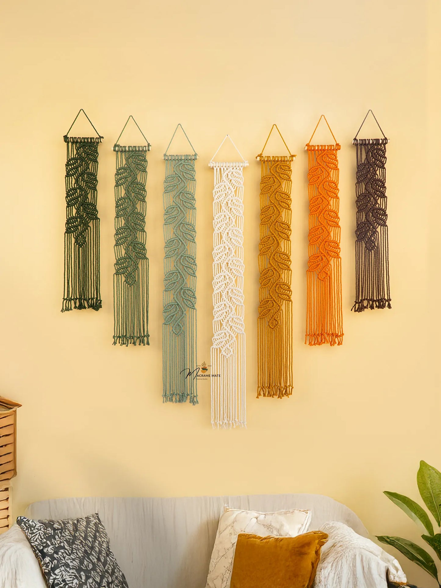 Vela Green Earth Macrame Wall Hangings