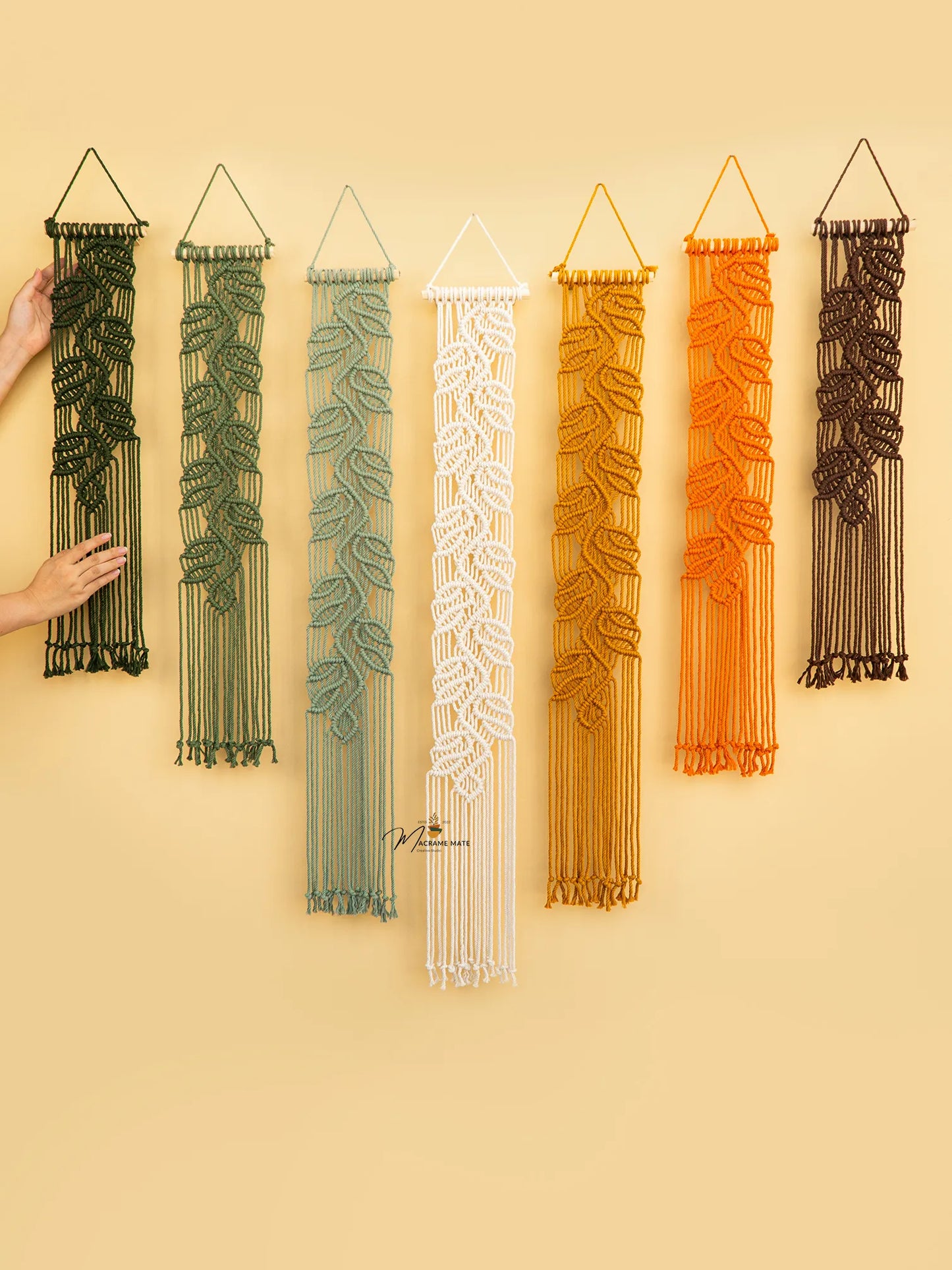 Vela Green Earth Macrame Wall Hangings