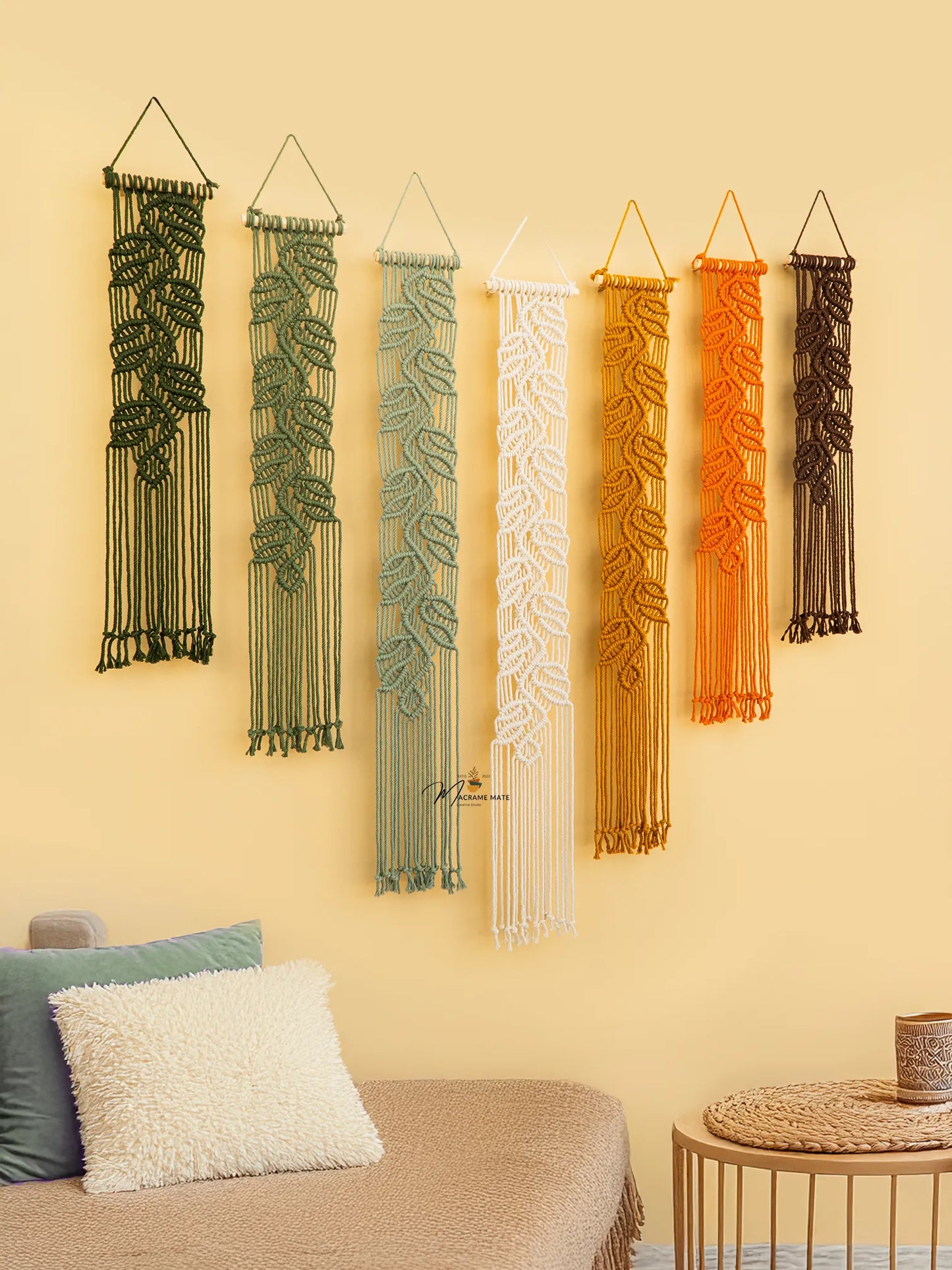 Vela Green Earth Macrame Wall Hangings