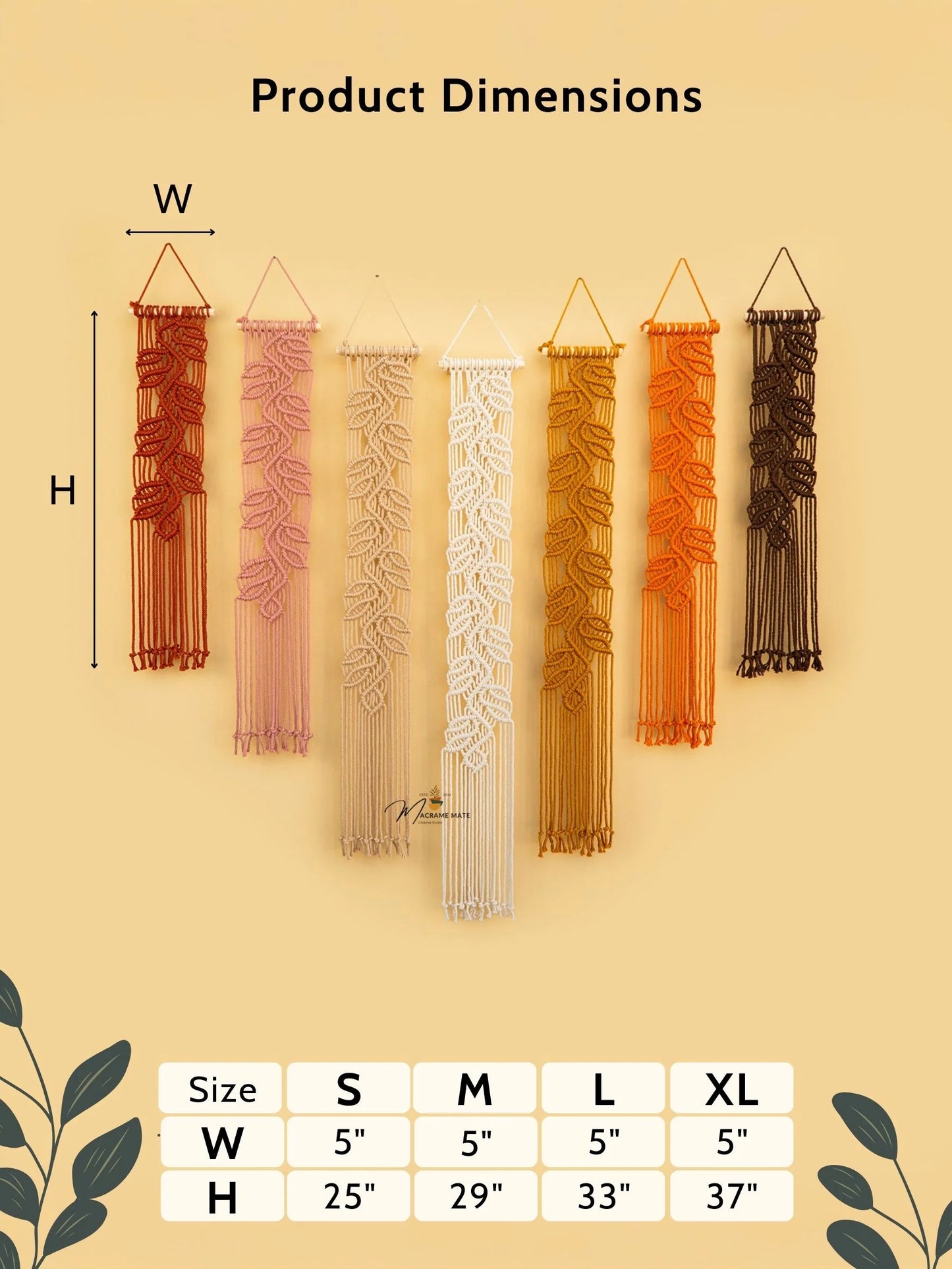 Vela Pink Earth Macrame Wall Hangings