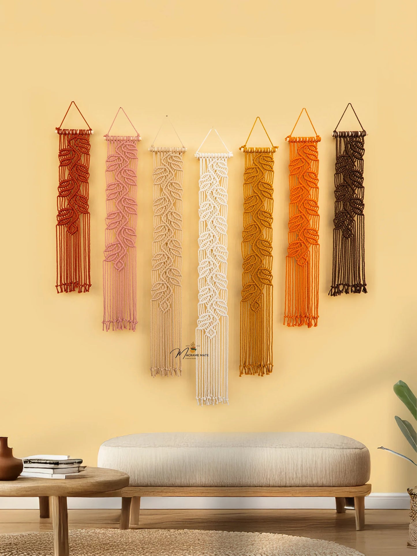 Vela Pink Earth Macrame Wall Hangings