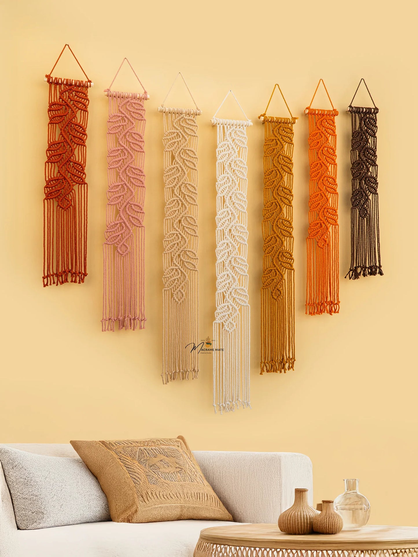 Vela Pink Earth Macrame Wall Hangings
