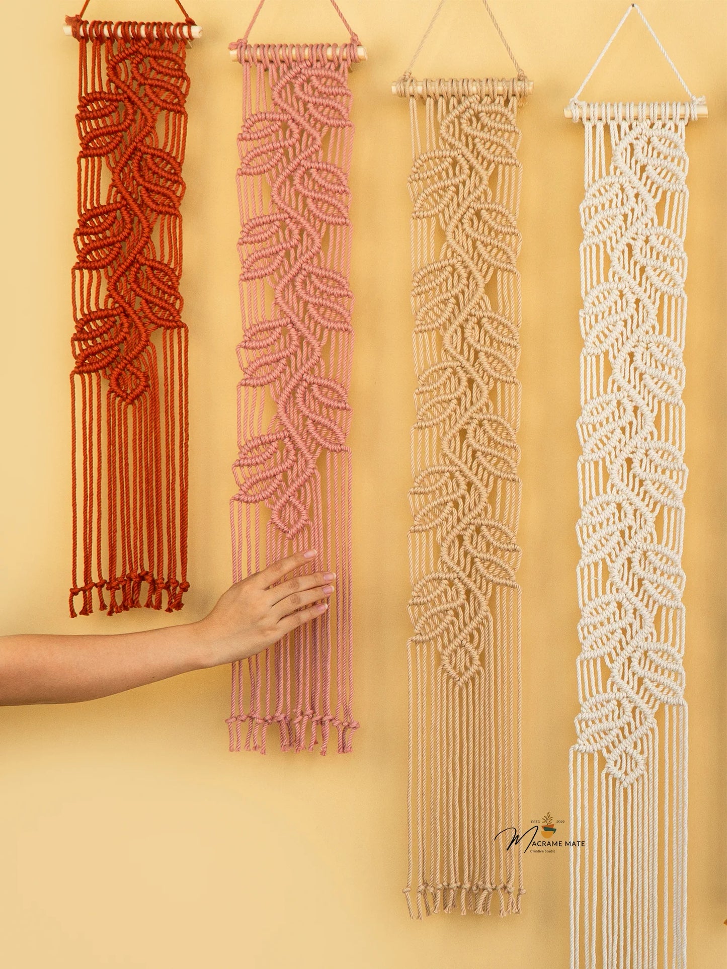 Vela Pink Earth Macrame Wall Hangings