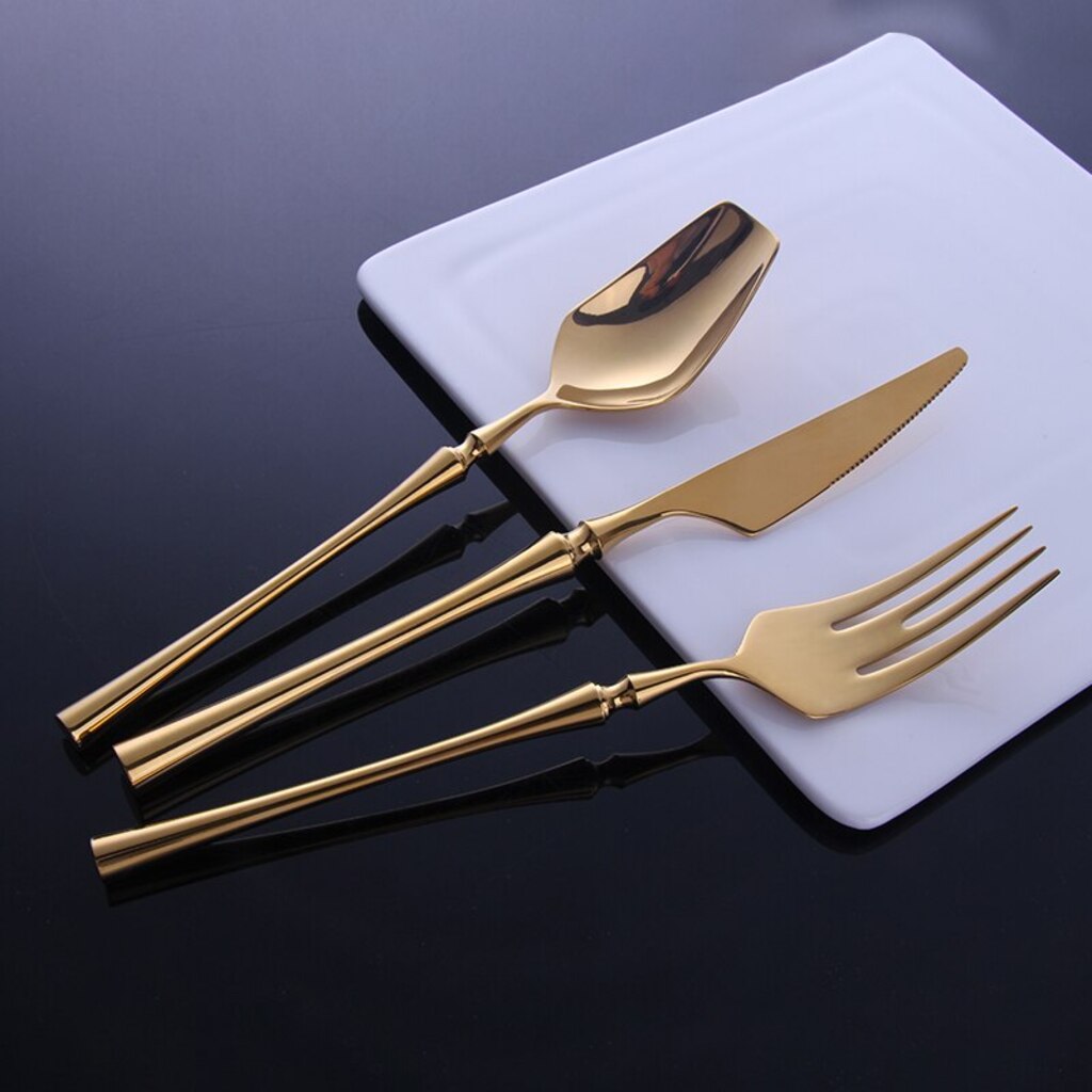 Venice Gold & Silver Cutlery Set