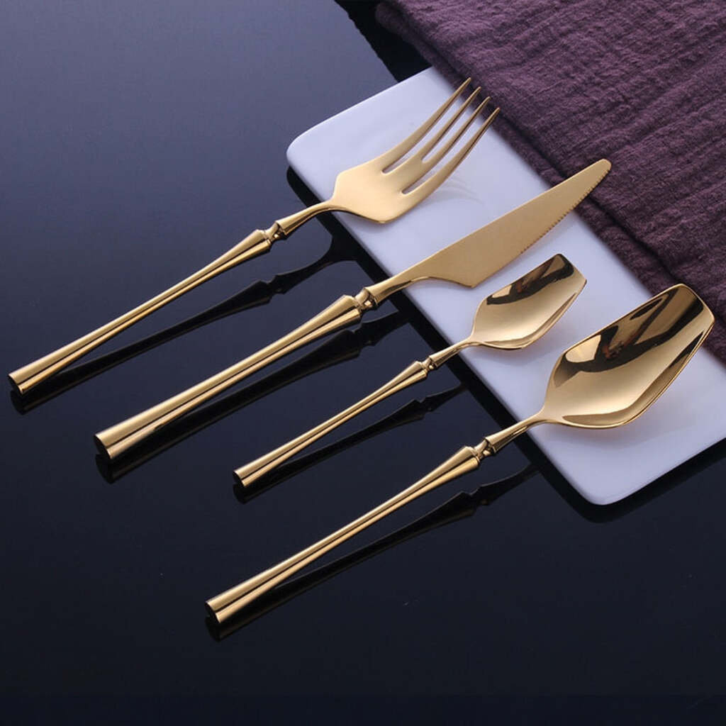 Venice Gold & Silver Cutlery Set