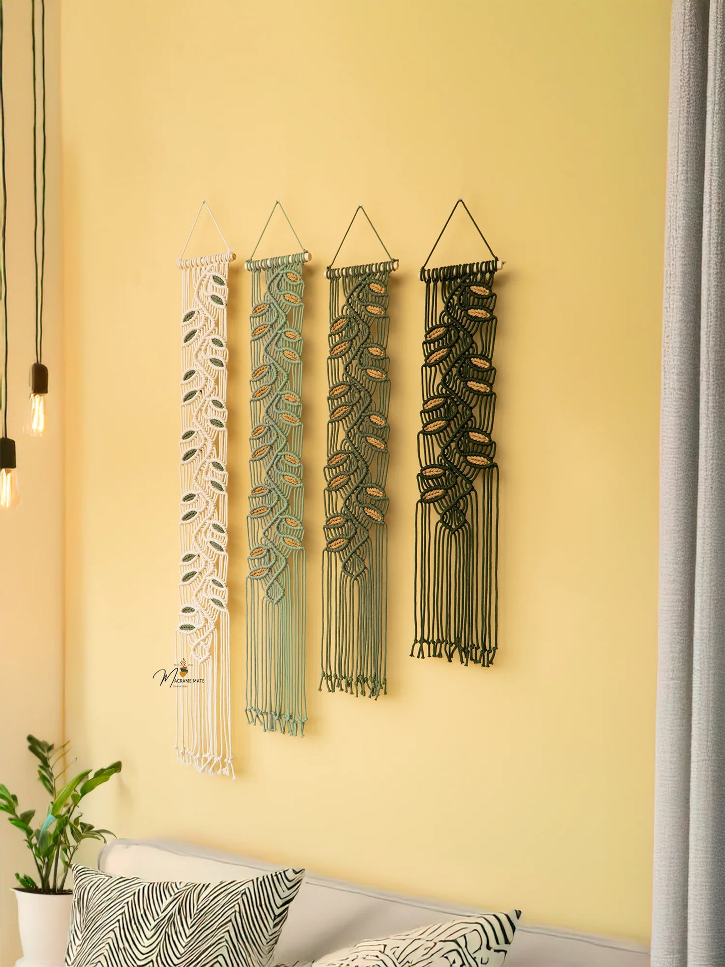 Vesta Green Macrame Wall Hangings