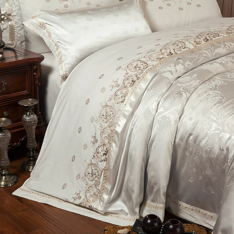 Vetora Luxury Silky Jacquard Cotton Bedding Set