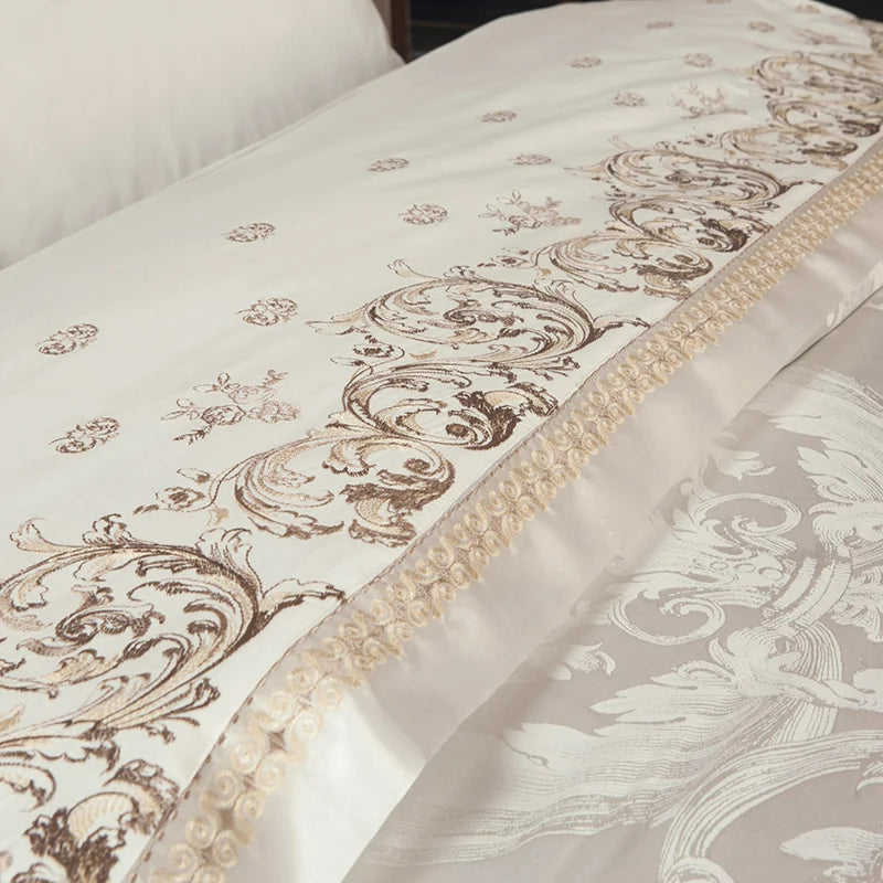 Vetora Luxury Silky Jacquard Cotton Bedding Set
