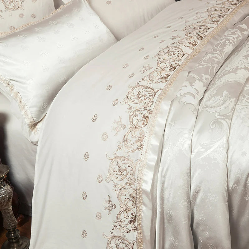 Vetora Luxury Silky Jacquard Cotton Bedding Set