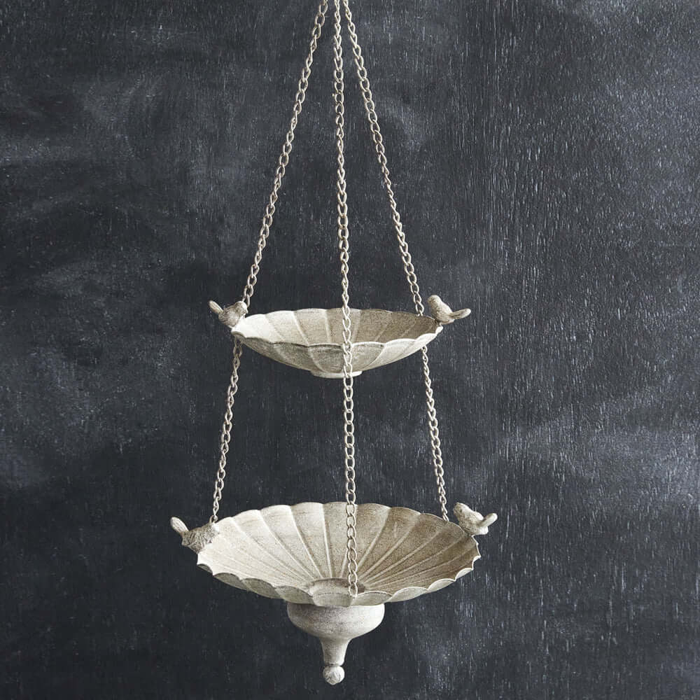 Victorian Hanging Bird Feeder with Tiered Basins