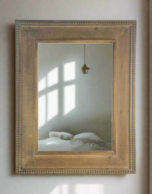 Vintage Beaded Frame Wall Mirror