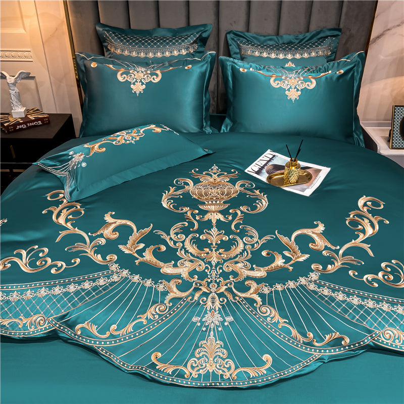 Vintage Embroidered Egyptian Cotton Bedding Set