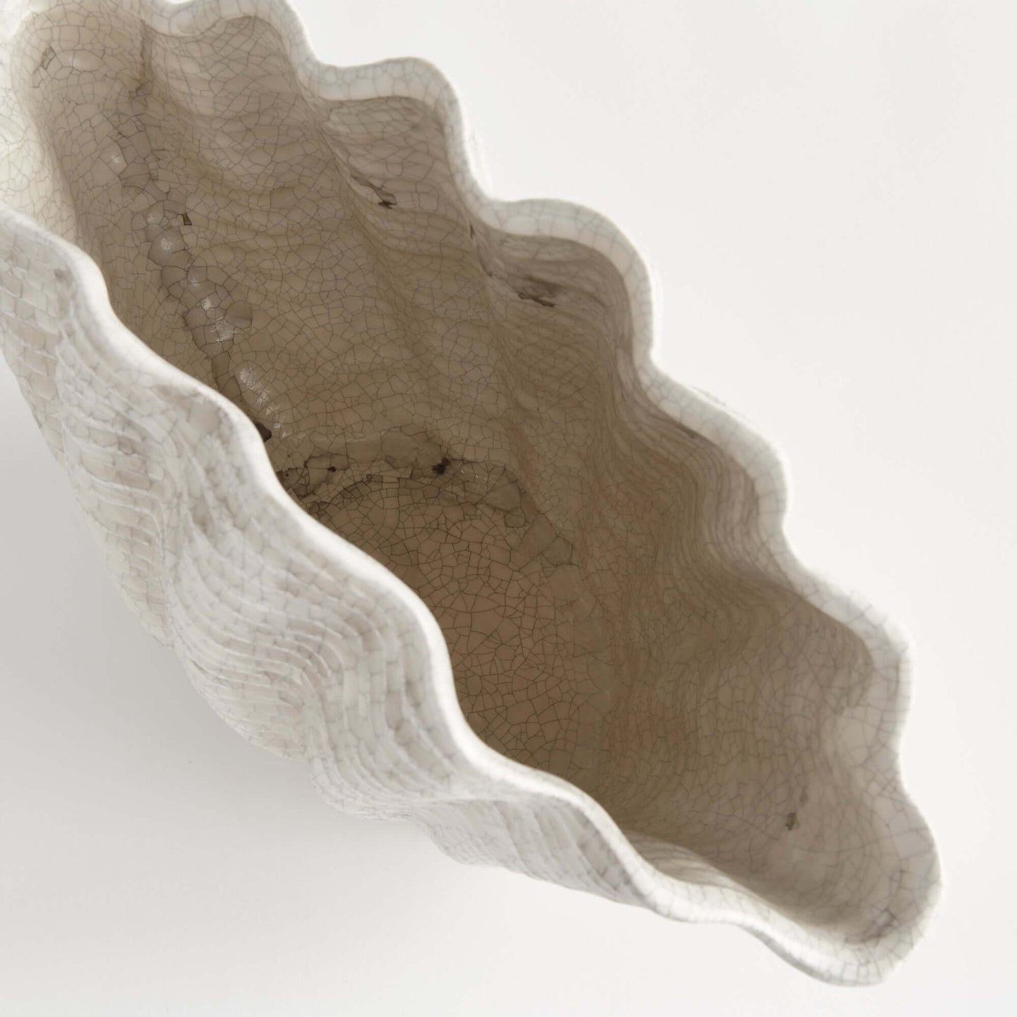 Vintage Coastal Ceramic Shell Vase