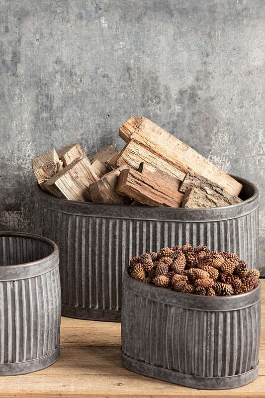 Vintage Dolly Tubs for Storage (Set of 3)