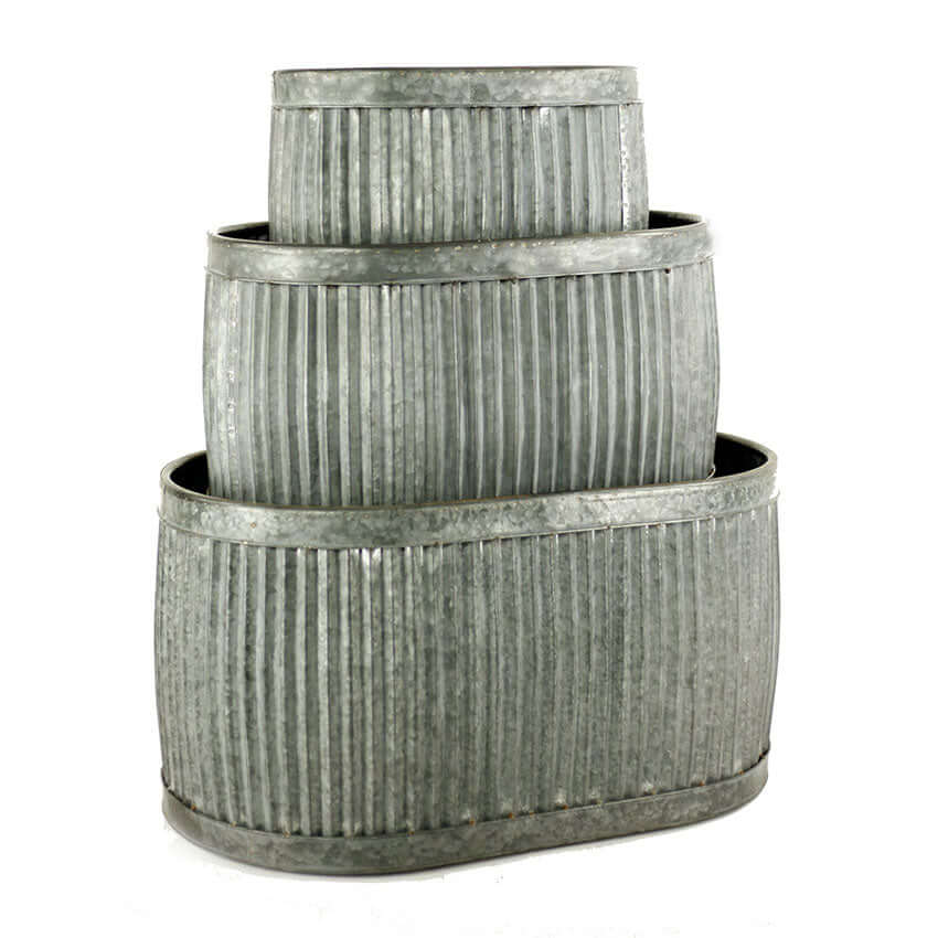 Vintage Dolly Tubs for Storage (Set of 3)