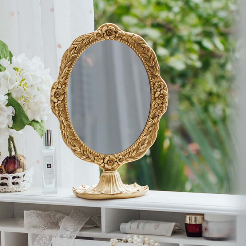 Vintage Gold Vanity Mirror