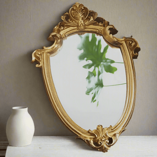 Vintage Gold Vanity Wall Mirror with Baroque Frame