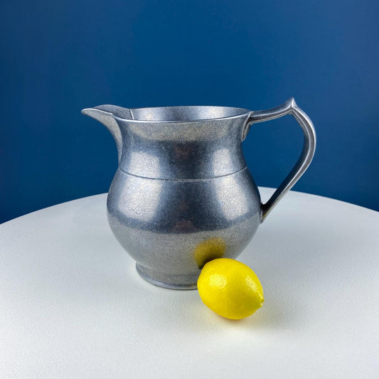 Vintage Large Pewter Pitcher, Pot, Vase. Rustic Home Decor. Table Decor. Gift for Pewter Collector Him Her. Dry or Live Flower Arrangements.