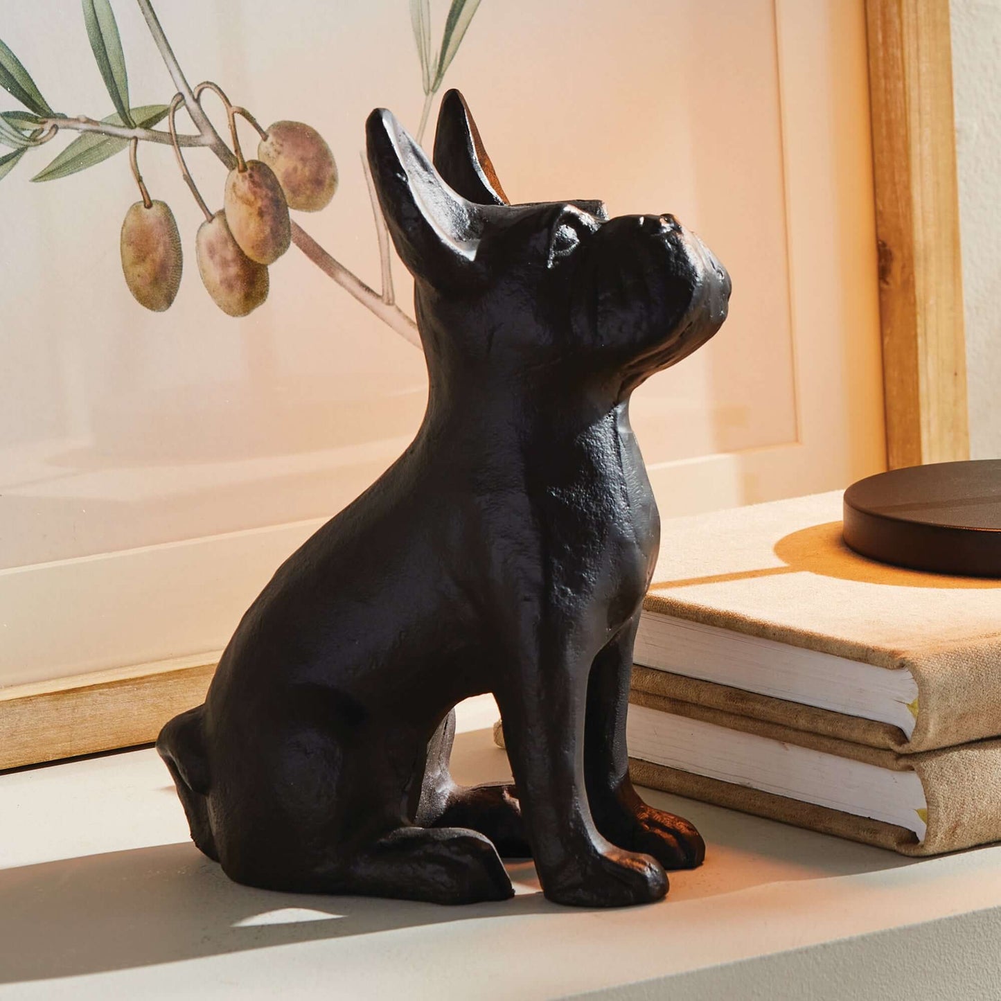 Vintage Metal French Bulldog Sculpture