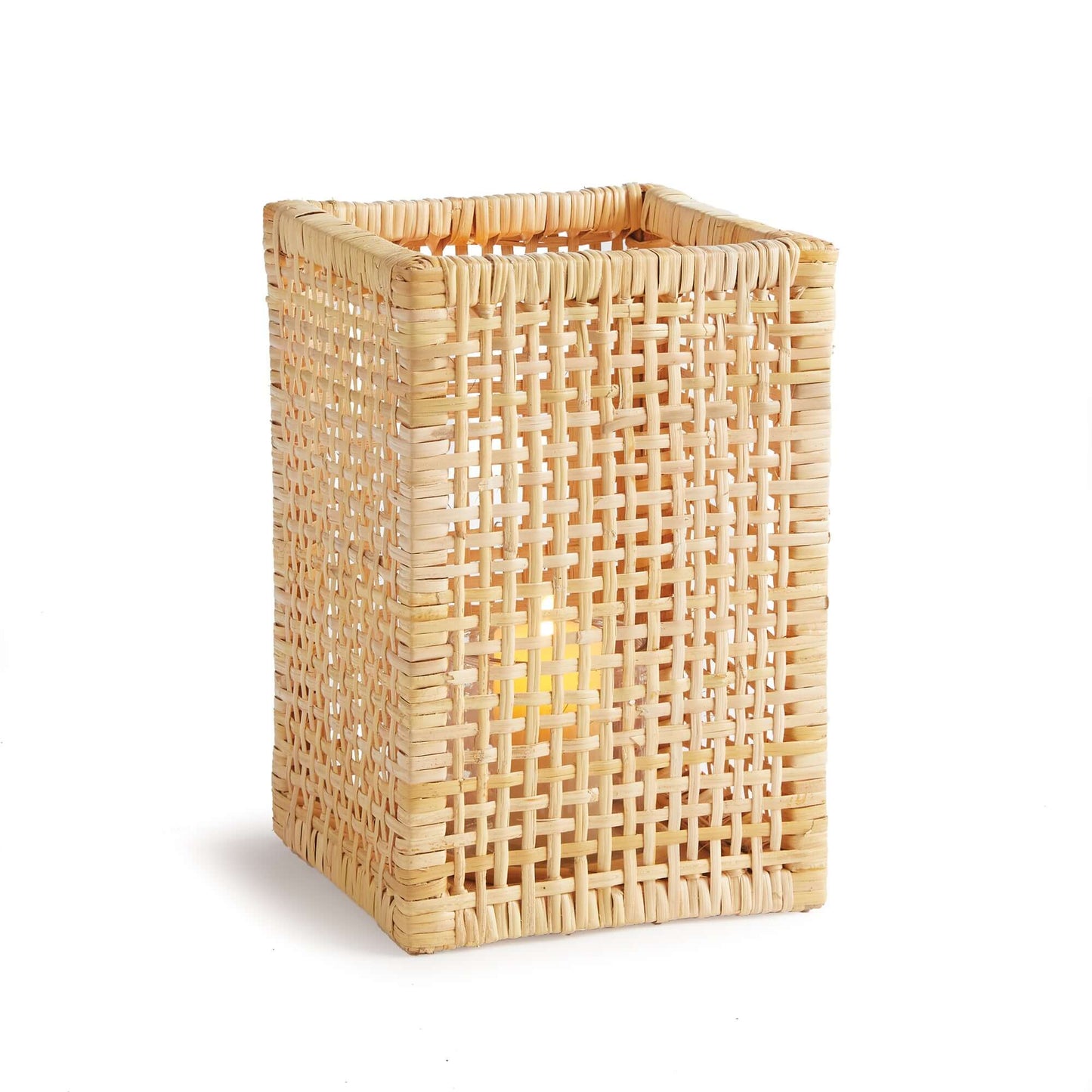 Vintage Woven Rattan Hurricane Candle Holder