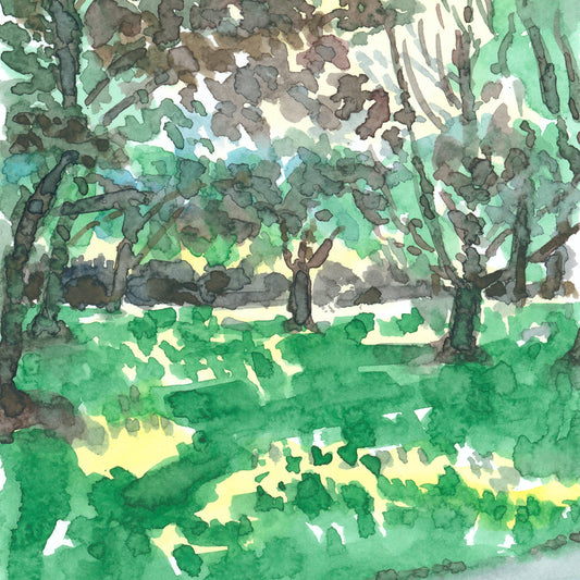 Come With Me, Vancouver, Botanical Garden, watercolor painting