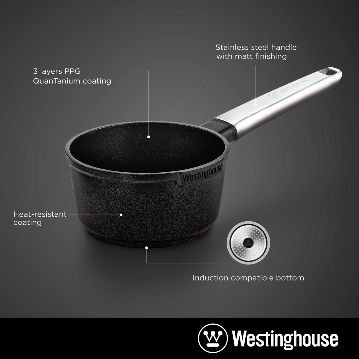 Non-stick Sauce & Milk Pan, Cast Aluminum, 2 Qt., 7" (18cm)