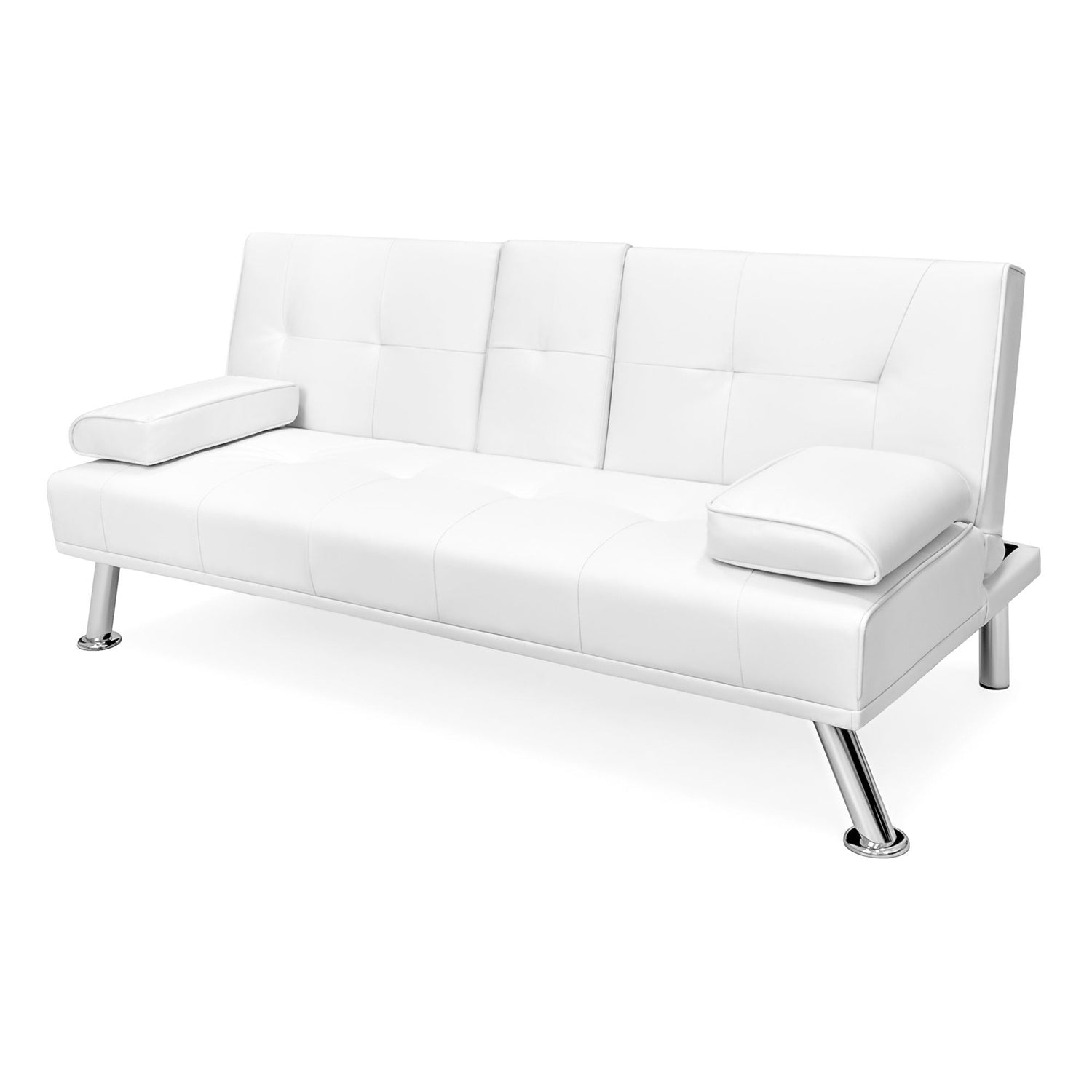 White sofa bed on a white background