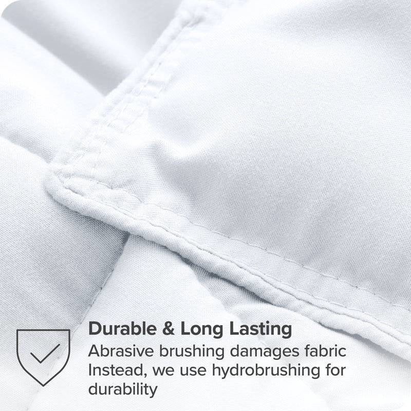 King/Cal King size Super Soft Microfiber Down Alternative Comforter Set White