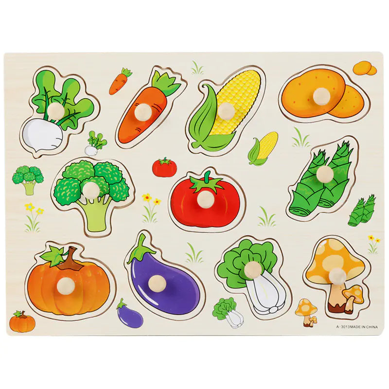 Montessori Pegged Wooden Puzzles