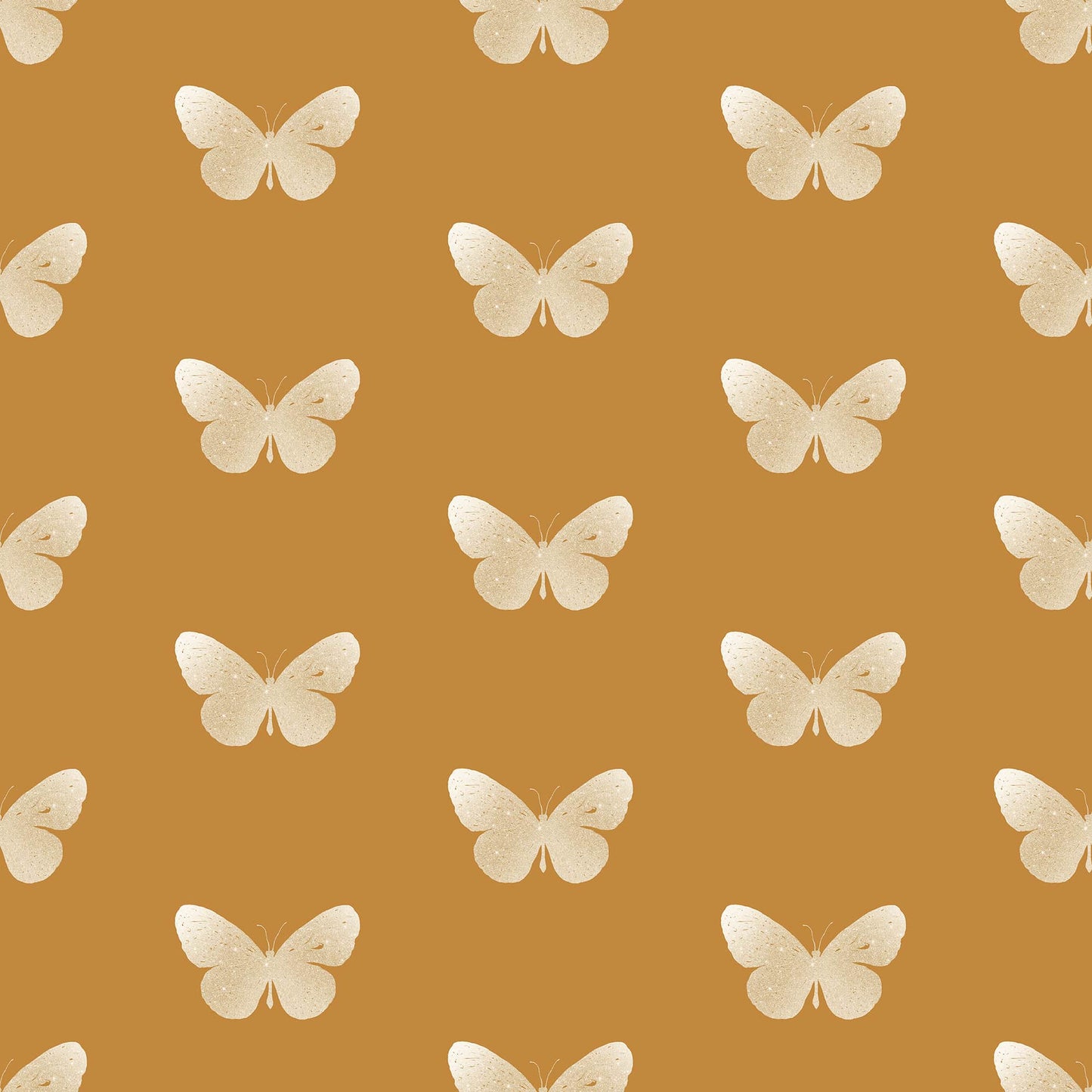 Gold Yellow Butterfly Wallpaper