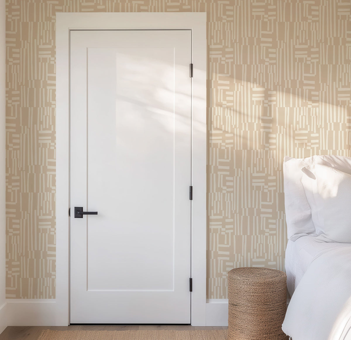 Japandi Stripe Wallpaper – Wabi-Sabi Textured Lines