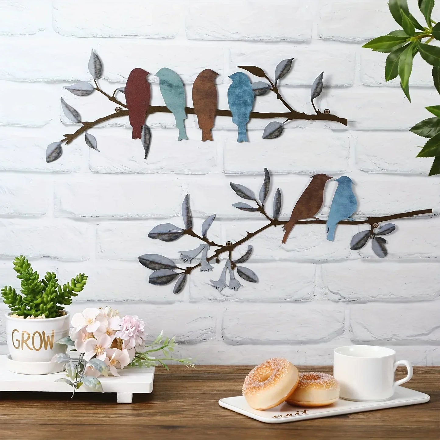 Wall Art - Colorful Metal Birds