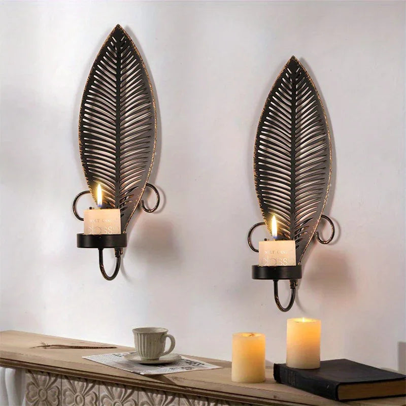 Wall Sconces - Golden Metal 2pcs