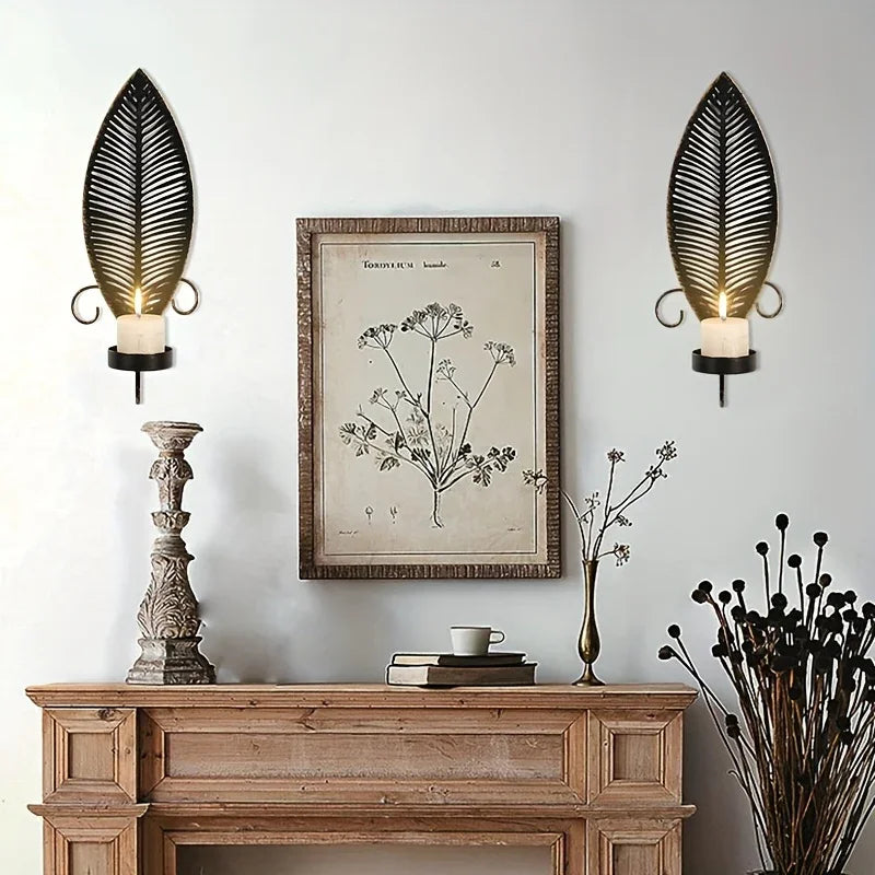 Wall Sconces - Golden Metal 2pcs